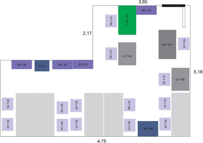 8 sala anexa a Vice-Reitoria e passou de 9 para 14 estações de trabalho no local, devido à ampliação do quadro de estagiários da assessoria.