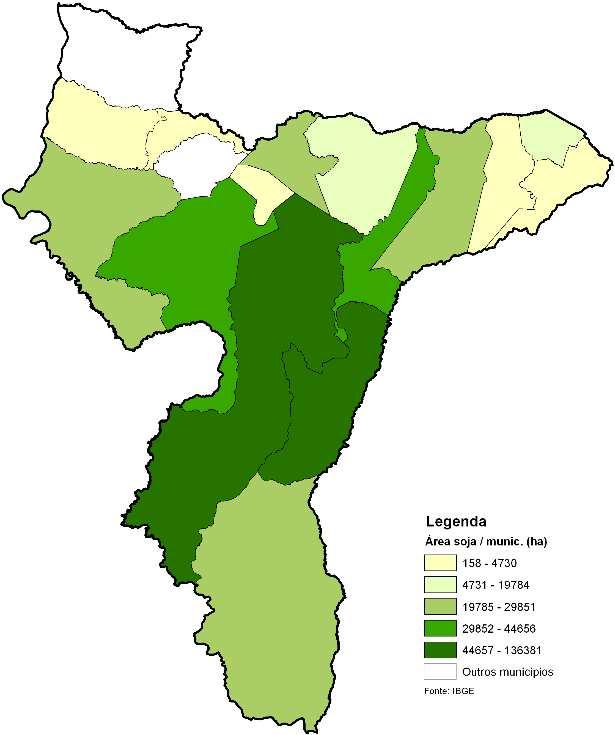 Mapa 41 Anomalia do IV das lavouras de grãos em relação à média histórica, no Sul Maranhense.