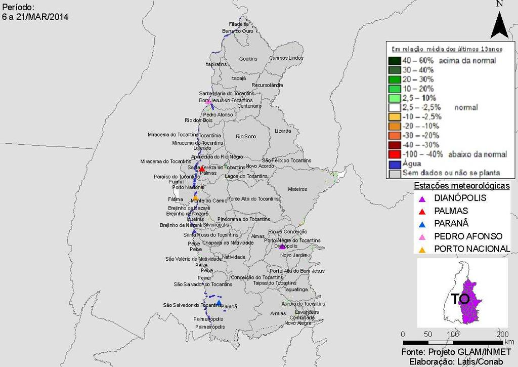 4.23. Oriental do Tocantins Nesta mesorregião, são plantados 308.865 ha de soja e 32.