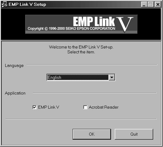 Se não tiver o Acrobat Reader instalado, recomenda-se que o instale juntamente com o EMP Link V. Windows 1 Inicie o Windows e insira o CD-ROM no respectivo leitor.