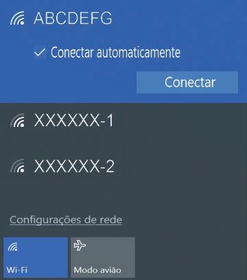 2 Selecione o nome da rede conectada para a desligar. A função Wi-Fi está desativada. 3 Insira uma senha, se necessário, e selecione Avançar.