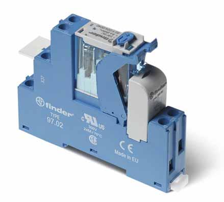 Série - 8-10 - 16 A SÉRIE aracterísticas.01.02 1 ou 2 contatos - relé modular de interface, mm de largura, base com conexão a parafuso. Interface ideal para sistemas eletrônicos e para PL.