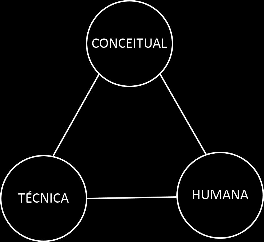 HABILIDADES TÉCNICAS, HUMANA E CONCEITUAL É fundamental o desenvolver competência