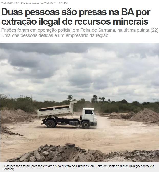 O CASO DE FEIRA DE SANTANA-BA - No município está ocorrendo degradação ambiental e social