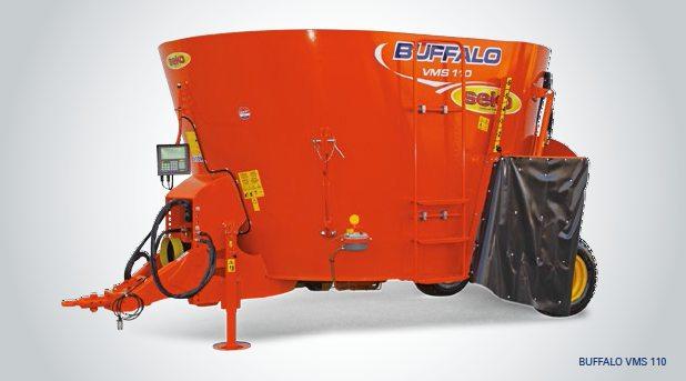 BUFFALO V1 / VMS UNIFEED VERTICAL EQUIPAMENTO STANDARD: Série rebaixada 1 senfim vertical cortador e misturador com lâminas dentadas 1ª descarga directa