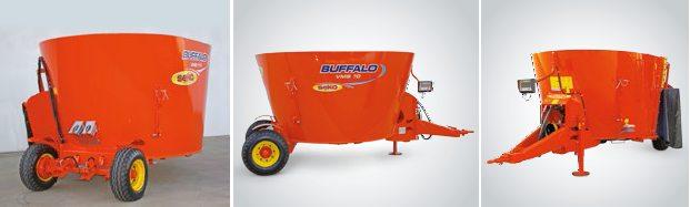 BUFFALO V1 / VMS UNIFEED VERTICAL VMS 70 VMS 90 VMS 110 Capacidade m³ 7 9 11 Senfins nº 1 1 1 Nº facas nº 5 7 8 Tara Kg 2650 3450 3850 Potência Motor KW/HP 37/50 44/60 51/70 Rodas Dim.