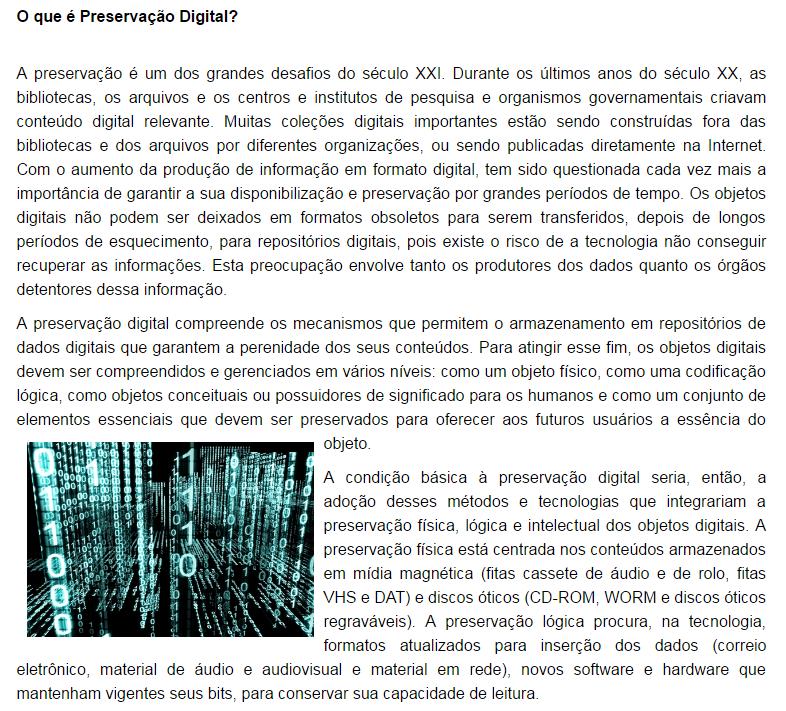 São ressaltados os dois modelos de preservação digital adotados pela Rede: Pórtico e Lockss, explanando seu funcionamento e suas vantagens.