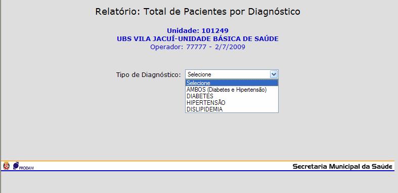 OBS.: A opção Dislipidemia refere-se a pacientes unicamente com essa patologia.