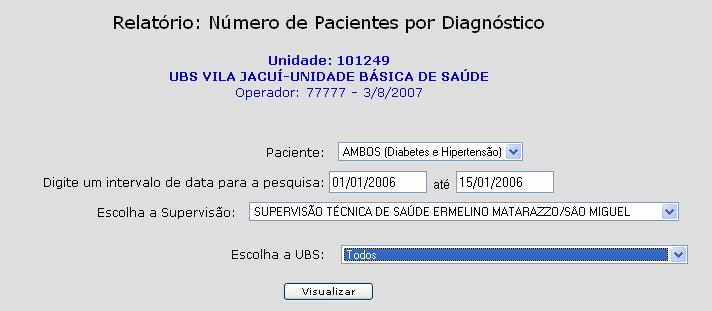 Podemos imprimir este relatório clicando no botão Imprimir no final da página.