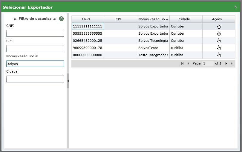 Por padrão o sistema traz preenchido nos campos Data Início e Data Final a data atual. Ao clicar no botão de calendário desejada.