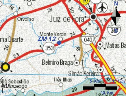 MG 353 no sentido do Torreões Sul 7581456 Coordenadas UTM Oeste 655207 Altitude (m) 680 INFORMAÇÃO