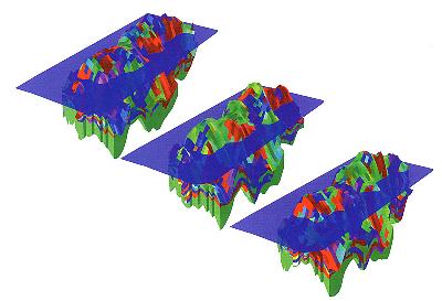33 De acordo com Cosentino (2005) o arcabouço estrutural tridimensional é composto por três etapas: A primeira etapa consiste na modelagem das falhas principais, a segunda etapa compreende a