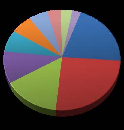 PERFIL DE PÚBLICO Cargos GERENTE/ COORDENADOR 6% 4% 3% 3% DIRETOR 6% 21% PRES.