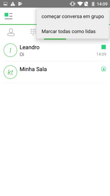 GUIA RÁPIDO CLOUD PHONE ALGAR Conversas (Chat) Nesta tela, você pode chamar os seus contatos da agenda para conversas (chat). A B C Para iniciar uma conversa, clique no ícone e escolha o contato.