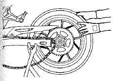 7) Com a roda movida para a frente retire a