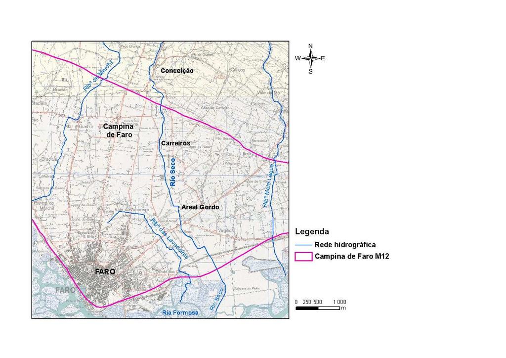 editada pelos Serviços Geológicos de Portugal (SGP), na escala 1/5. Figura 3.1 Localização geográfica da área de estudo 3.
