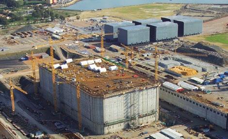 Obras de Subempreitada Subcontract Projects Ouvrages de Sous-Traitante Terminal LNG Adriatic Algeciras, Espanha Construção de uma estrutura de betão armado pré-esforçado de 188x88 metros e 47 metros