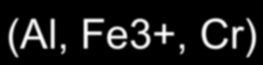 (Al, Fe3+, Cr) Membros finais: Mg3 Al2 (SiO4)3 Fe3 Al2 (SiO4)3