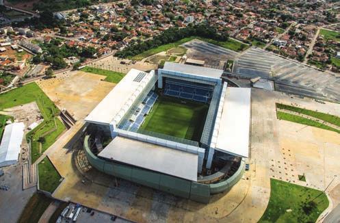 Građevinar 5/2014 Stadion Arena Pantanal u Cuiabi snimljen iz zraka Arena Pantanal s okolicom Nakon završetka Svjetskog kupa broj će se sjedala smanjiti na 27.