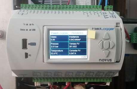 equipamento contém um conversor A/D de 24 bits garantindo uma velocidade de aquisição de dados de até 1 amostras por segundo. A figura 13 mostra o Fieldlogger exibindo informações do sistema.