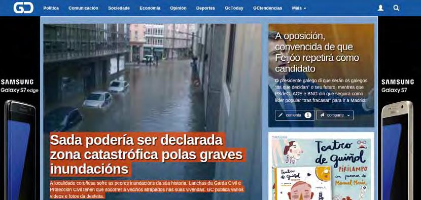 13 anos informando en galego 678.000 lectores influíntes Galicia Confidencial (GC) é o xornal en lingua galega con máis audiencia da Internet e un dos xornais electrónicos máis lidos en Galicia.