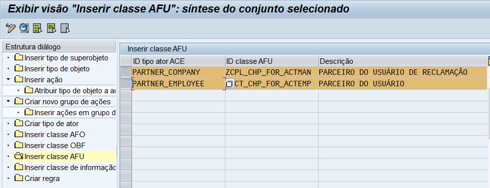 Criação de Classe AFU PARTNER_COMPANY