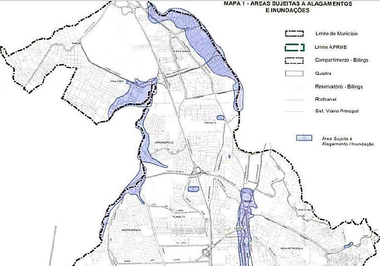 20 2.3 EFEITO DAS ÁREAS SUJEITAS A ALAGAMENTOS Apesar do empreendimento estar localizado a aproximadamente 500 metros de áreas sujeitas a alagamentos e inundações, as vias