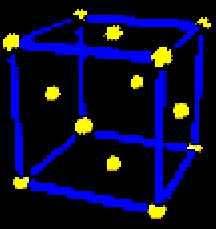 cfc cada átomo dos vértices do cubo é dividido com 8 células unitátias Já os átomos das faces pertencem