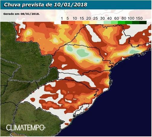 Dados Meteorológicos Tempo firme e seco por todo o estado até a quarta-feira, quando passam a