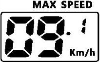 MIN VELOCIDADE MAX VELOCIDADE VELOCIDADE TEMPO ODO TRIP Interruptor de modo de velocidade e opção de modo de quilometragem * Se não houver