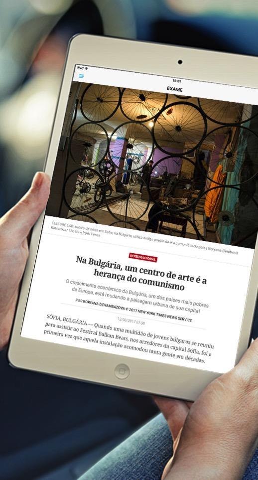 REVISTA DIGITAL A revista EXAME possui todas edições na versão tablet e smartphone. A ferramenta envolve o leitor com interação e conteúdos extras.