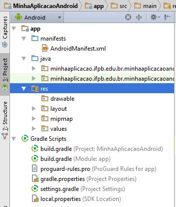 Estrutura do projeto 43 manifest informações básicas sobre o funcionamento da app: versão, permissões e activities.