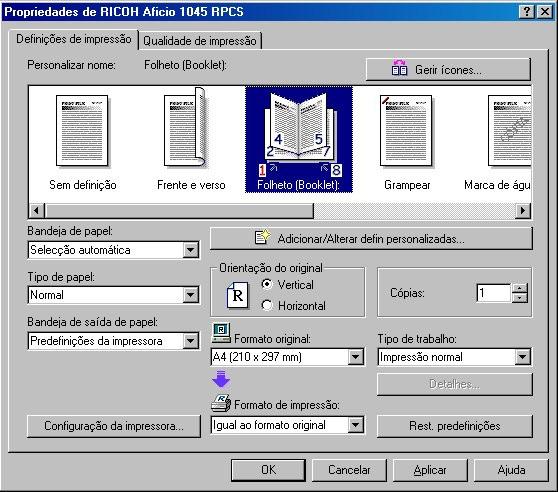 Um sistema adequado ao meio ambiente: As Aficio 1035/1045 trabalham com um sistema de reciclagem de toner, baixo nível de ruído, cilindro orgânico e modo de economia de energia (Energy Saver).