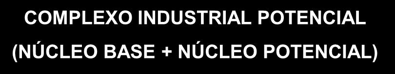 AAEs para Decisões sobre Inserção de Projetos Estruturantes CASE 4 COMPLEXO AÇU Formação dos núcleos Produtivos COMPLEXO INDUSTRIAL POTENCIAL (NÚCLEO BASE + NÚCLEO POTENCIAL) NÚCLEO BASE NÚCLEO