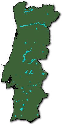 Fonte: Atlas do Ambiente (Instituto do Ambiente, 2000) Figura 4: Distribuição das principais albufeiras e lagoas em Portugal Continental Comparando as disponibilidades e usos da água em Portugal e