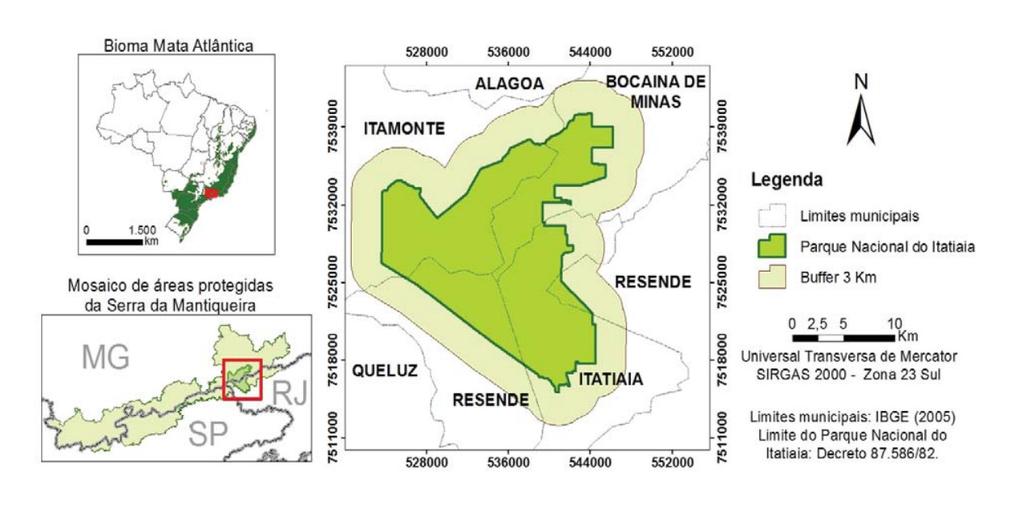 Figura 1 Localização do Parque Nacional do Itatiaia. Sousa et al (2015).