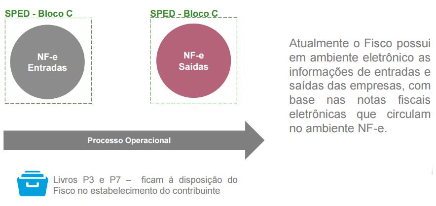 O SPED EFD possui estrutura específica, baseada em blocos de informação(por exemplo, no Bloco C estão as informações sobre as notas fiscais registradas pela empresa).