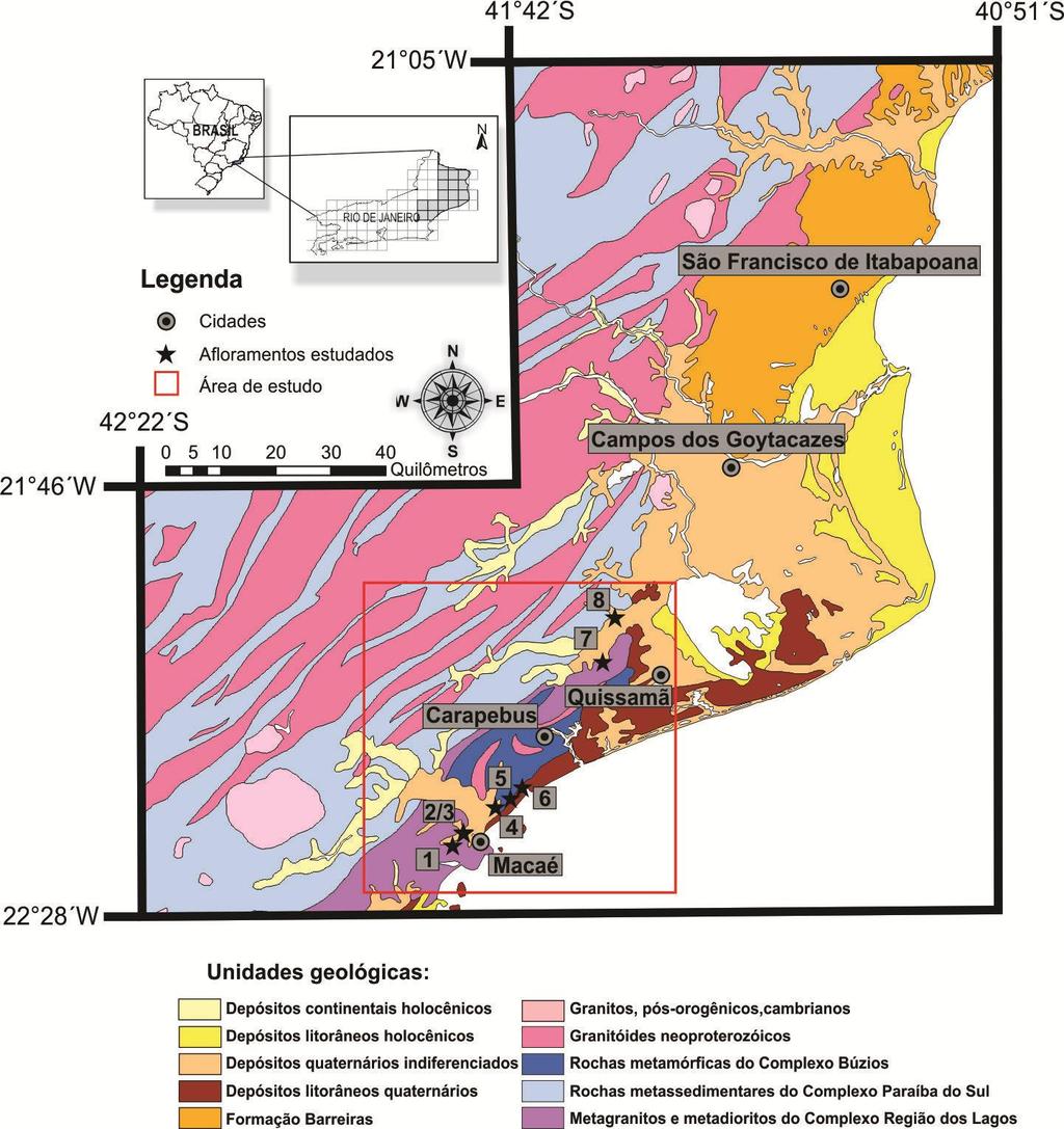 Figura 1: Mapa geológico regional segundo Bizzi et al.