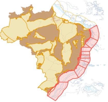 Potencial petrolífero além do pré-sal Margem Leste Margem Equatorial Bacias Terrestres Área: ~ 1,5 milhões km² Área Contratada: 0.