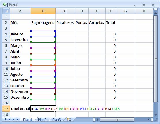 Posicione o cursor sobre a célula F4. Abra a guia Início e escolha o comando Copiar (CTRL + C); o computador copiará o conteúdo de F4. Selecione da célula F5 à F15.