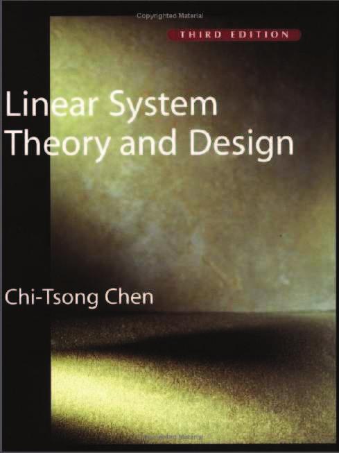 Objetivos e importância da disciplina Livro texto C.T.Chen - Linear System Theory and Design (3 rd Edition) - Oxford University Press, 1999 Graduação. Nível de domínio do conteúdo. Mestrado.