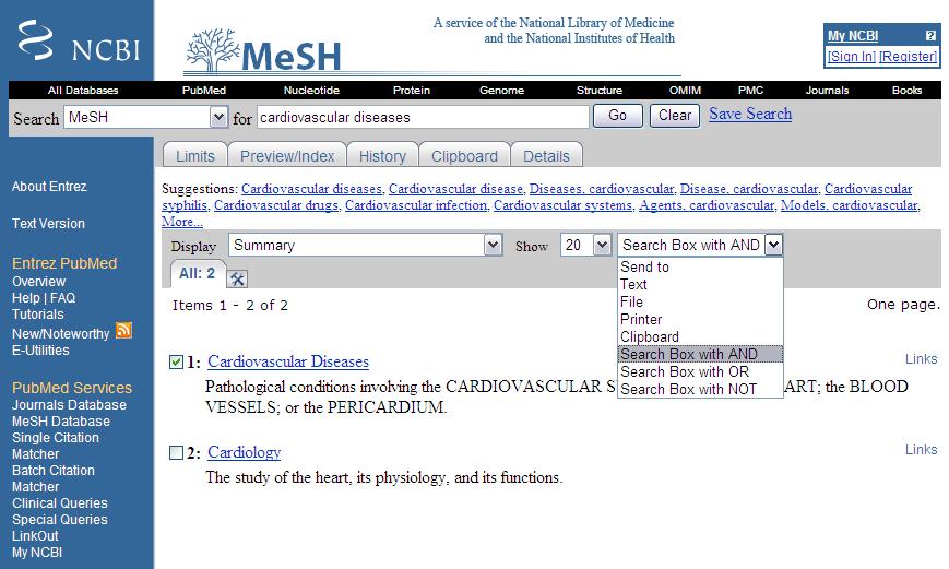 Thesaurus MeSH (Medical Subject Heading Terms) b-on recursos A utilização de