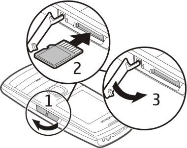 6 Início Inserir ou remover um cartão de memória Utilize apenas cartões de memória compatíveis aprovados pela Nokia para uso com este dispositivo.