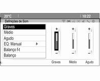 Bass Use esta definição para realçar ou atenuar as frequências ultra graves das fontes áudio. Ajustar a definição conforme pretendido.