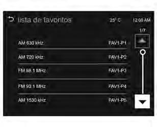 Black plate (25,1) Sistema de conforto e conveniência 7-25 2. Role através da lista usando [Q / R ]. Sintonize a estação desejada selecionando-a. Lista de estações AM/FM (Menu AM/FM) 1.