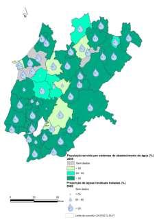 Sustentabilidade e Eficiência no Uso dos Recursos 53- População servida por sistemas de abastecimento de água População servida por sistemas de abastecimento de água Indicador Nº 45 Sustentabilidade