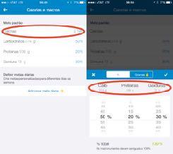 4. Agora, insira seus calorias de manutenção; 5. Em seguida, ajuste seus carboidratos, proteínas e gorduras nas porcentagens correta.