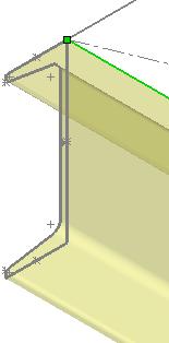 Manual de Treinamento do SolidWorks 2006 Nota 3 Structural member - C Channel. Use canal C ANSI 5 x 6.7 e insira um membro estrutural usando o retângulo no sketch em 3D.