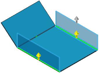 Manual de Treinamento do SolidWorks 2006 Lição 1 Modelagem de peças de chapas metálicas Arestas individuais com um edge flange O Edge Flange permite que múltiplas arestas sejam selecionadas
