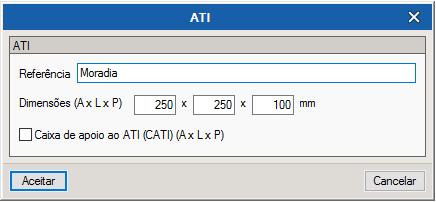 TEL ITED Exemplo prático 73 Fig. 6.10 Prima em ATI e preencha de acordo coma figura seguinte. Fig. 6.11 Prima Aceitar e posicione o ATI no piso do rés-do-chão.